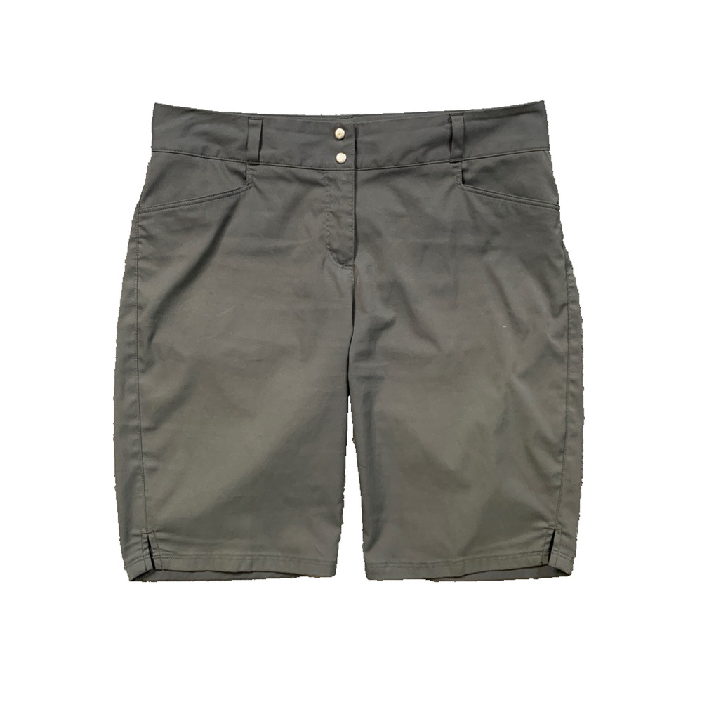 Adidas Shorts Womens 8 Grizzly Flat Front 10 Inch Moisture Wick Performance Golf - Picture 1 of 12